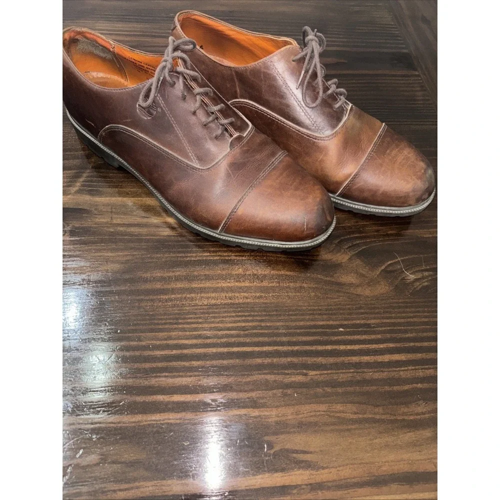 🔥 Timberland • Men Sz 13 M • Brown Cap-Toe Waterproof Oxford Shoe • 93066